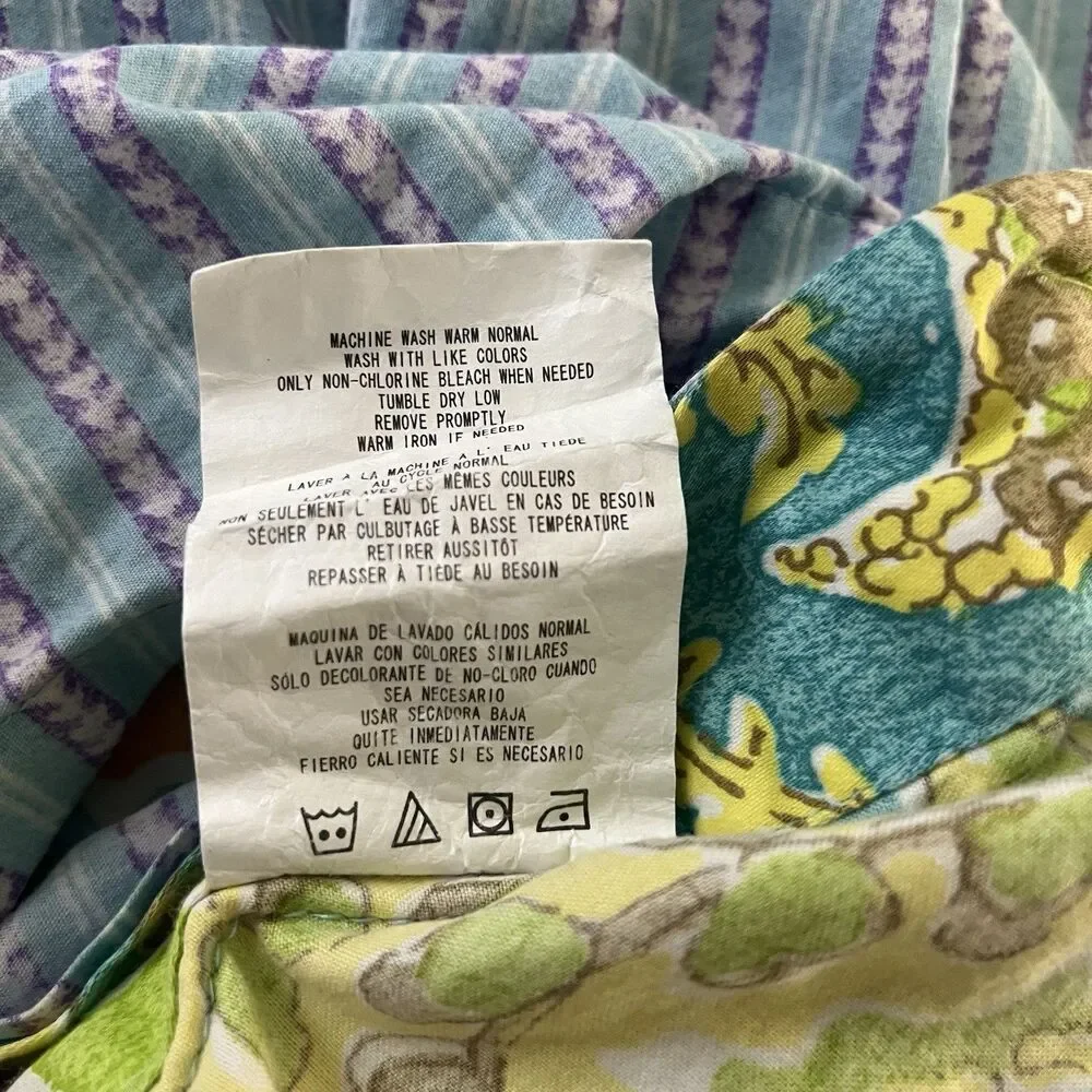 Echo Design Calypso Queen Duvet Cover Multi Color Paisley Reversible Cotton Boho - Picture 9 of 11